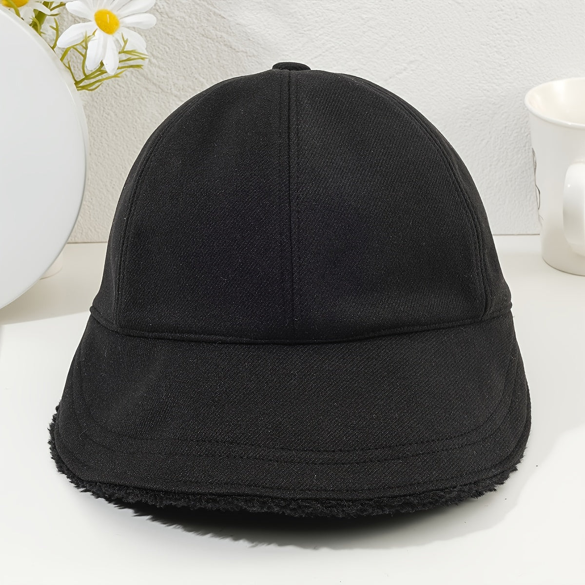 Lamb Wool Fisherman Hat Fleece Warm Unisex Baseball Cap Autumn