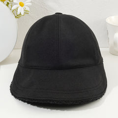 Lamb Wool Fisherman Hat Fleece Warm Unisex Baseball Cap Autumn