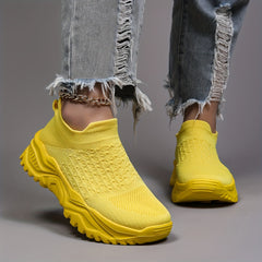 Soft Thick Bottom Mesh Breathable Woven Shoes