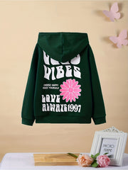 Girls' Basic Hooded Sweatshirt Long Sleeve Pullover Hoodie