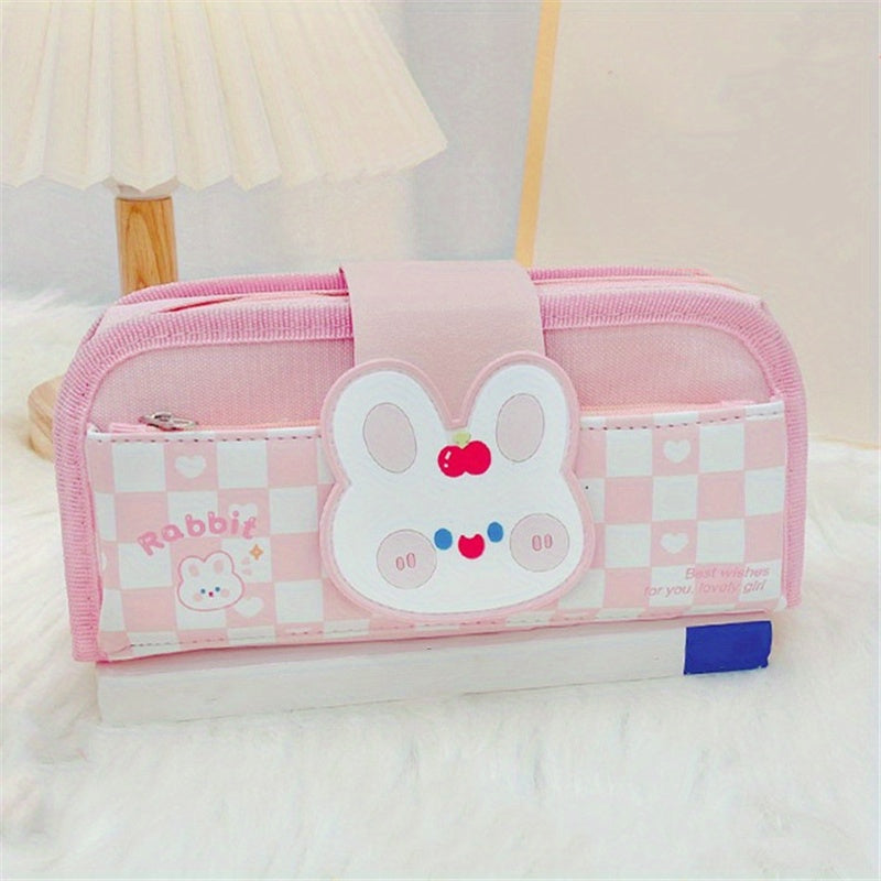 Large Capacity Detachable Pencil Case Cartoon Animal Design for Children