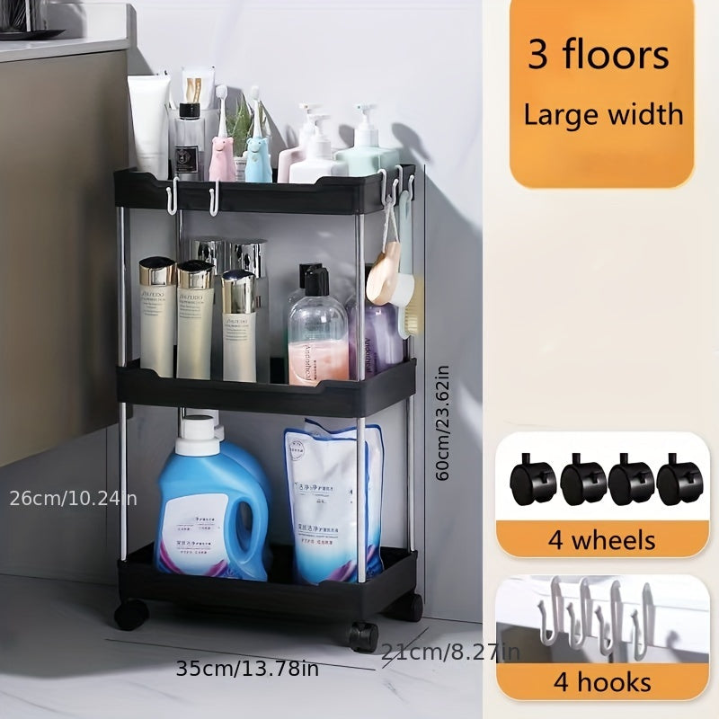 Small Cart Kitchen Shelf Bathroom Storage Rack