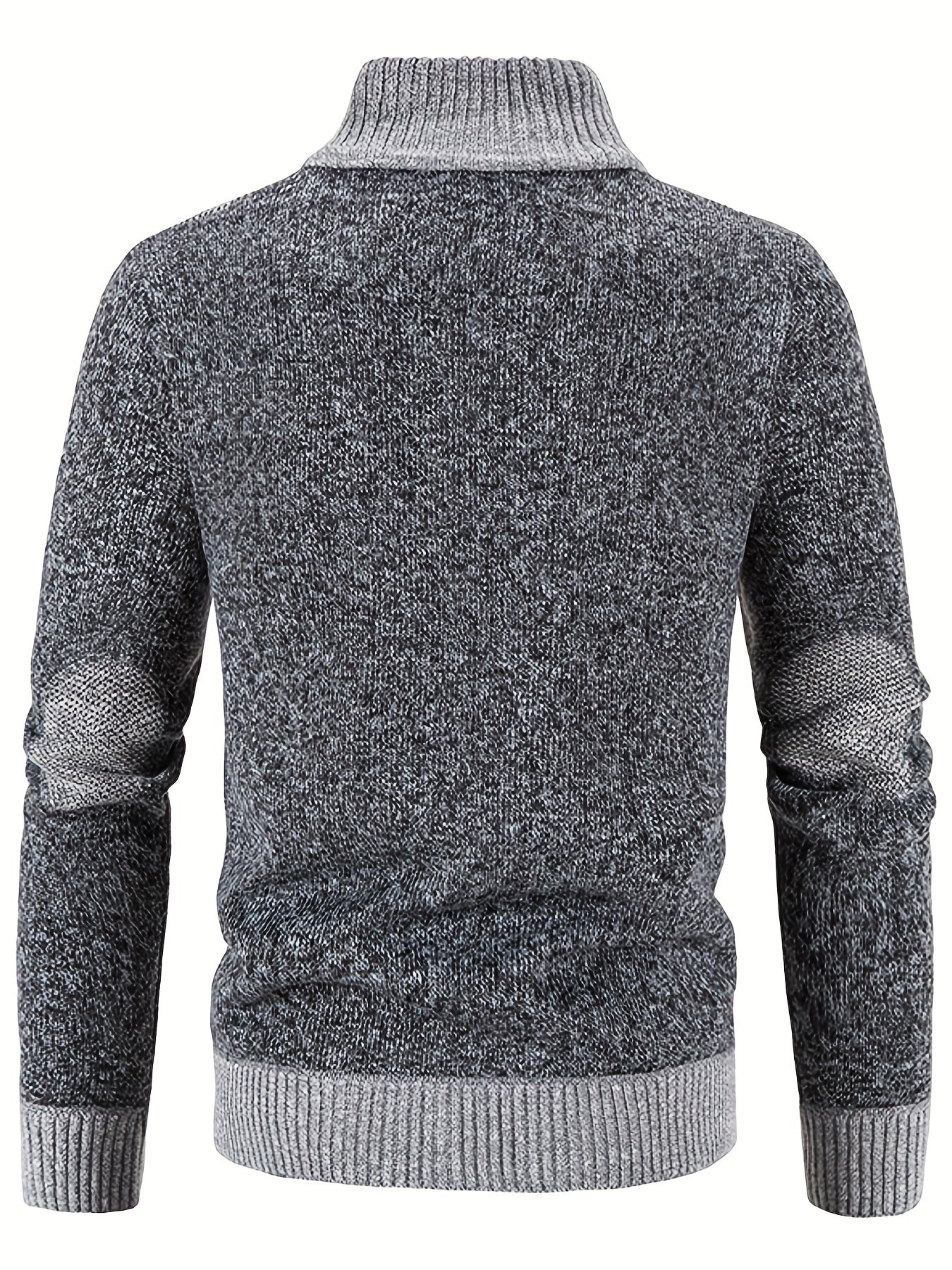 Men's Casual Full Zip Cardigan Knitted Sweater Coat With Pockets