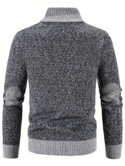 Men's Casual Full Zip Cardigan Knitted Sweater Coat With Pockets