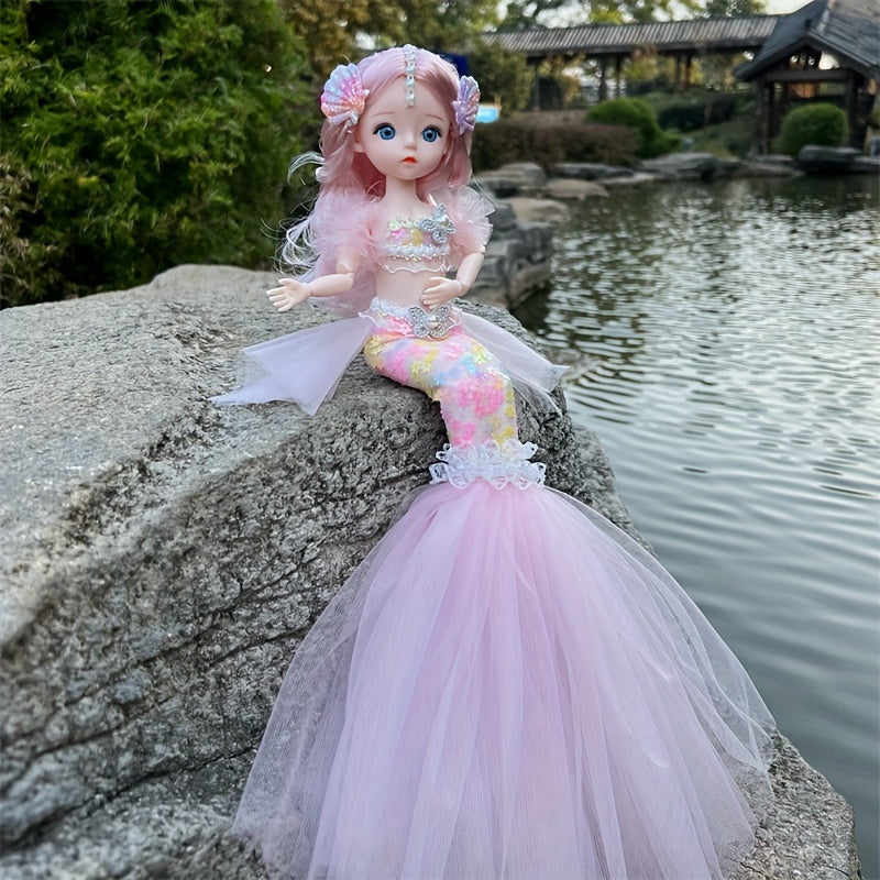 17 72inch Mermaid Doll Girl Toy Eyed Children's Princess Doll Wedding Dress Doll