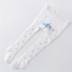 Baby Girl Cartoon Leggings Mesh & Elastic Autumn Spring