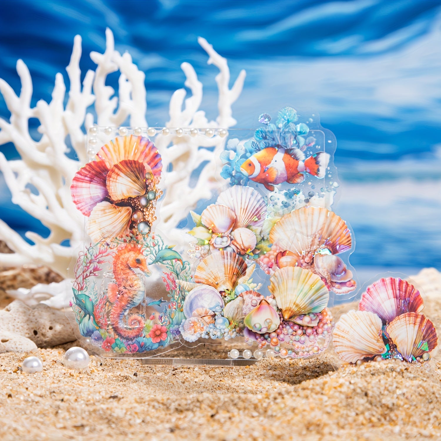 20pcs Seaside Treasure Shell Sticker Pack for Journal Decoration