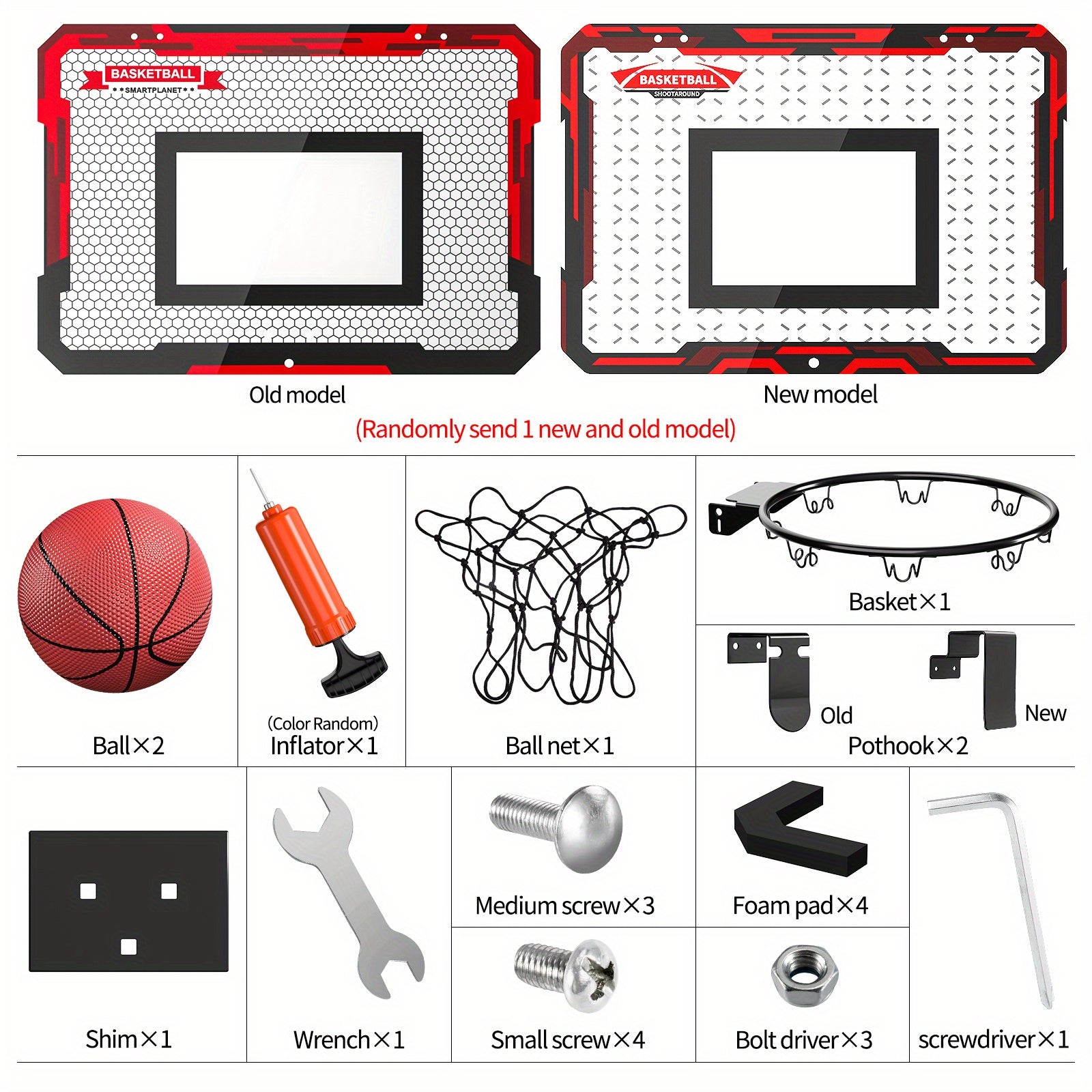 Kids Indoor Basketball Hoop Mini Hoop with 2 Balls