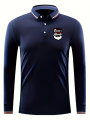 Santa's Nurse Men's Casual Long Sleeve Shirt