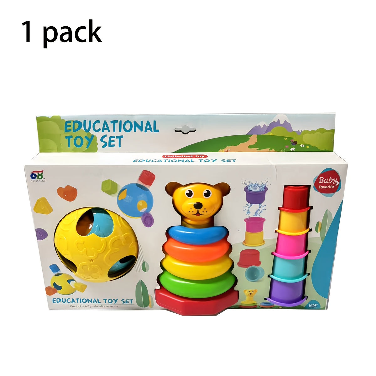 Stacking & Nesting Cups Toy Set Sensory Play Early Learning Plastic Novelty Toy