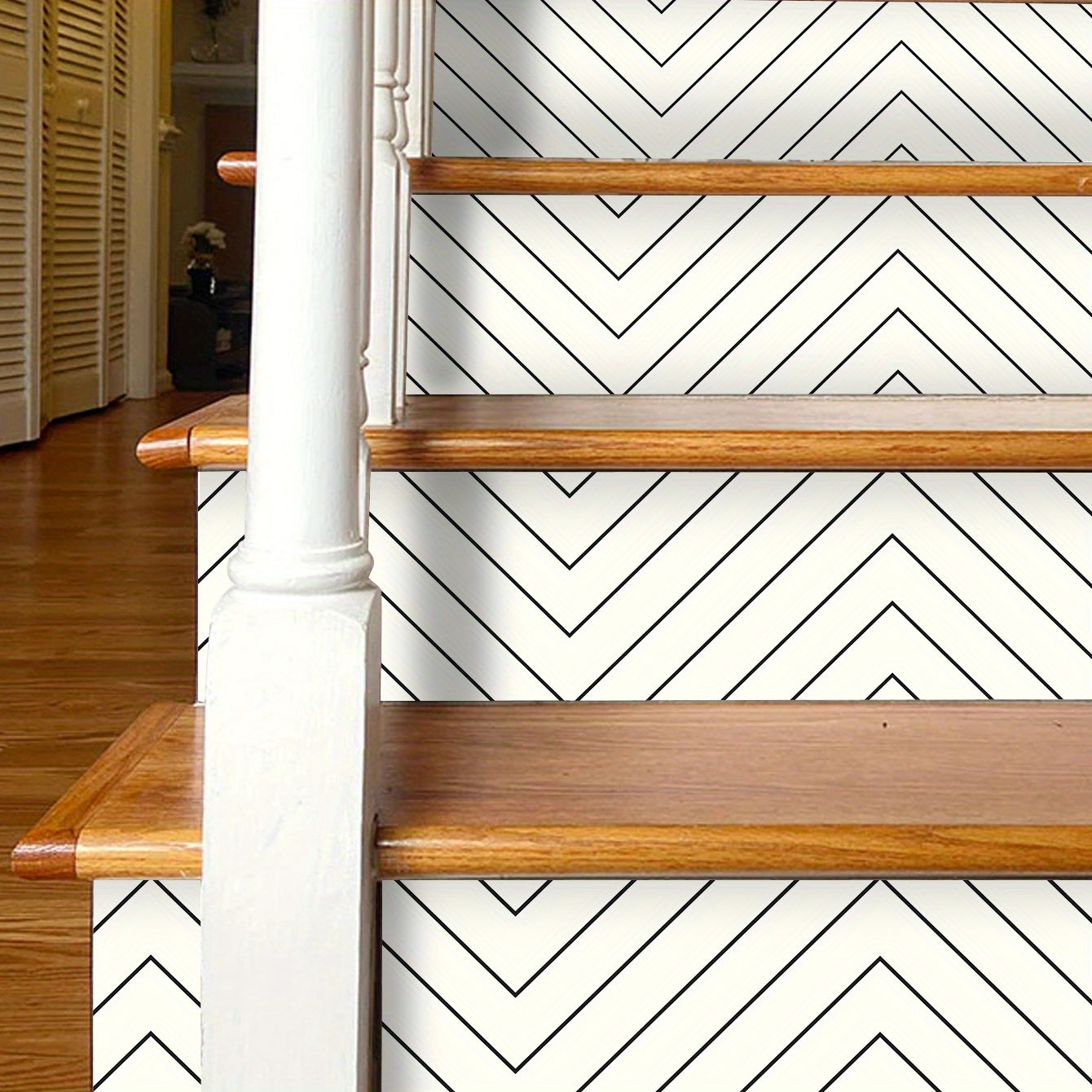 Nordic Geometric Line Pattern Stair Decal 106 2x18 01cm