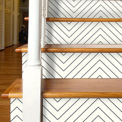 Nordic Geometric Line Pattern Stair Decal 106 2x18 01cm