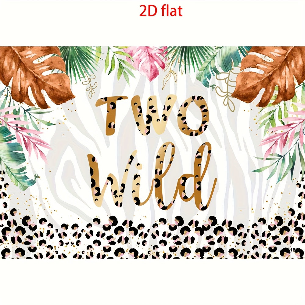 Leopard Theme Jungle Backdrop for 2nd Birthday Party