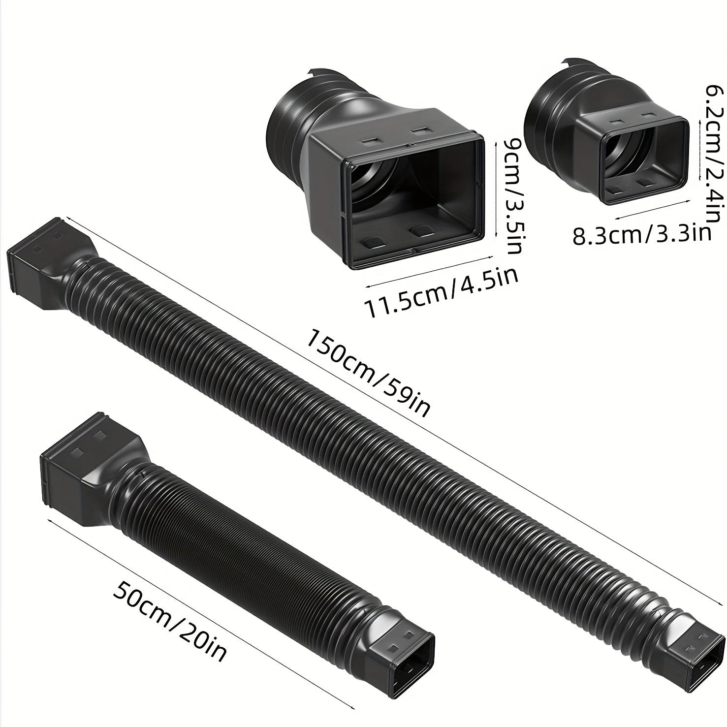 1pc PP Folding Telescopic Drain Pipe Extend Outdoor Drainage