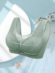 Wireless Lace Bra Full Coverage Comfortable Intimates Underwear