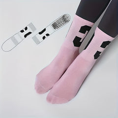 C Embroidered Yoga Socks Anti skid Breathable Sweat Absorption Sports Socks