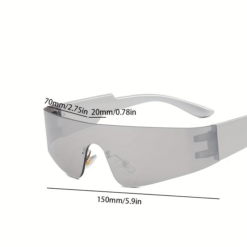 Men's Rimless Punk Sunglasses UV Protection Sports Sunglasses