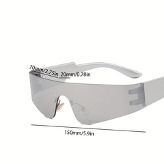 Men's Rimless Punk Sunglasses UV Protection Sports Sunglasses