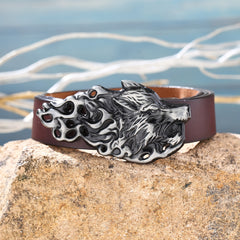 Western Cowboy Style Wolf Belt Buckle