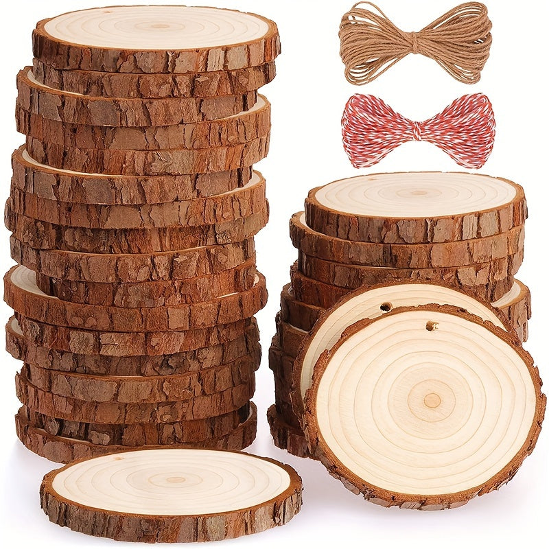 Natural Wood Chips 6-7 Wooden Set for Crafts Christmas Decoration DIY