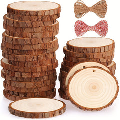 Natural Wood Chips 6-7 Wooden Set for Crafts Christmas Decoration DIY