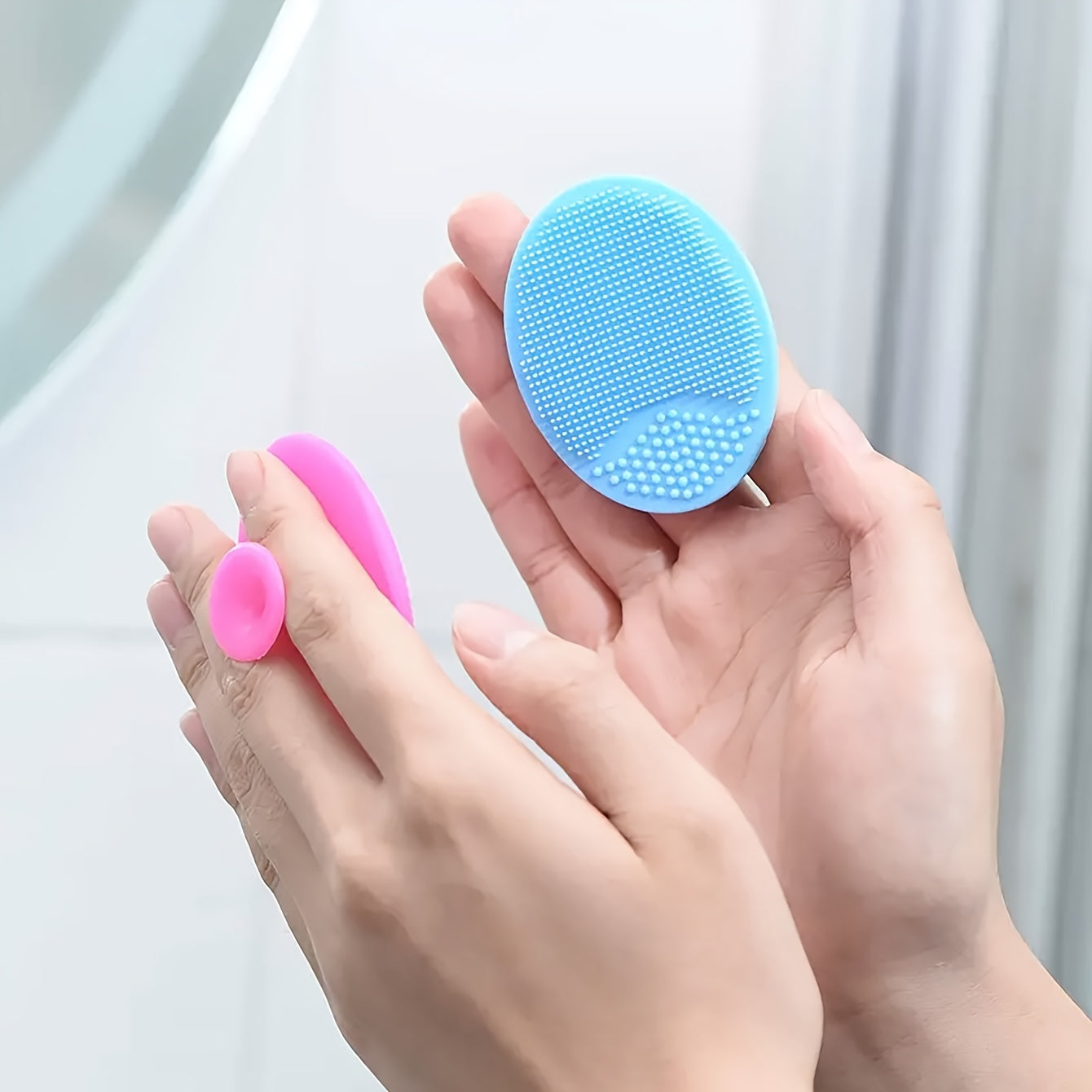 Silicone Oval Face Washing Brush Soft Cleansing Brush for Baby and Adults