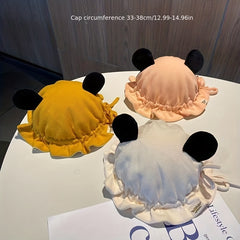 Unisex Fisherman Hat with Little Bear Ears for Babies