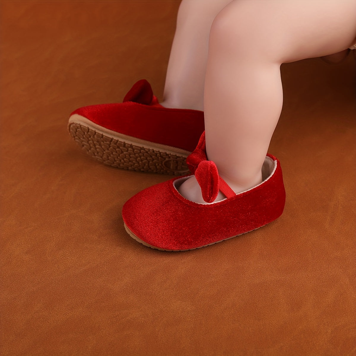 Baby Girls Ballet Princess Shoes With Bow Decoration