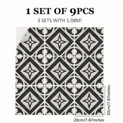 Peel And Stick Floor Tile 19.99x19 Moroccan Gray Mosaic Tile Look