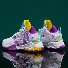Boys' High Top Basketball Shoes Mesh Breathable Non Slip