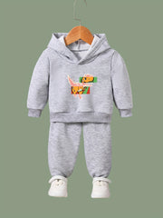 Dino Graphic 2pcs Set Girls Casual Comfy Activewear for Spring Fall