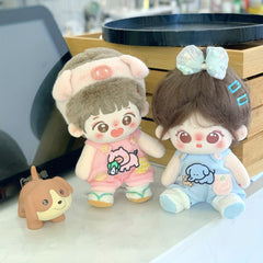 Summer Embroidered Doll Overalls