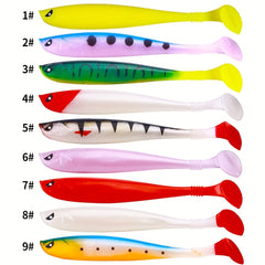 6pcs Soft Silicone Fishing Lure Minnow Bait 3.54in 4.1g for Saltwater Freshwater