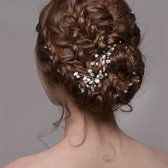 Crystal Faux Pearl Rhinestone U Hairpin Wedding Bridal Accessories