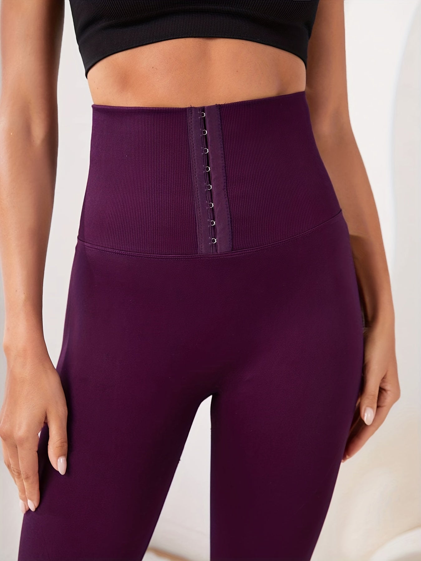 Adjustable Yoga Leggings Tummy Control High Waist Stretch Pants