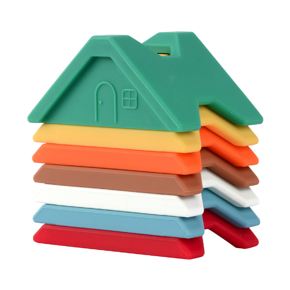 Silicone Building Block Baby Educational Toy 7-Piece Set