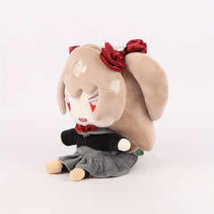 Neuro Sama Plush Toy Anime Girl Stuffed Animal with Red Bow & Dress Soft Plushie