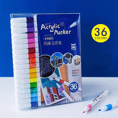 Acrylic Pens Watercolor Pencils Art Set 24 48 Colors Waterproof Opaque Markers