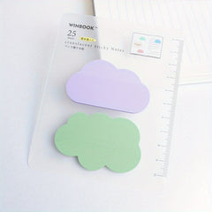 1pc 50 Pages PET Waterproof Cloud Sticky Notes Office Index Stickers