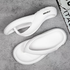 Men's Letter Print Thong Sandals Casual Non Slip Flip-flops