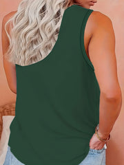 Women's Plus Moon & Sun Print Round Neck Tank Top