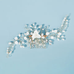 Bridal Hair Piece Wedding Hair Accessories Silver Rose Golden