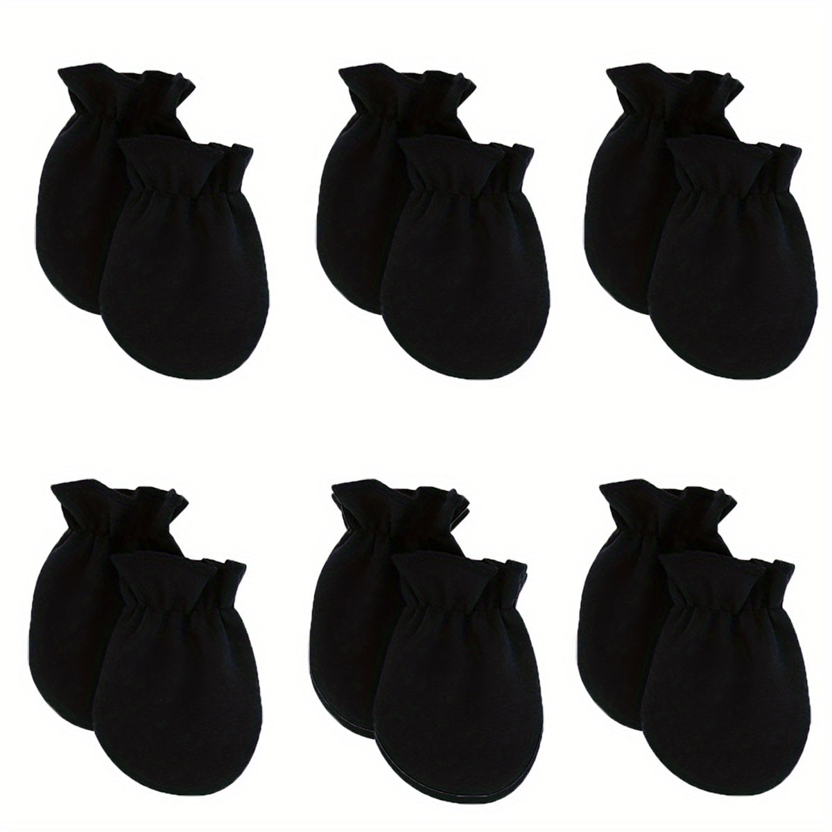 6pcs Toddler Baby Casual Thermal Mittens for Autumn and Spring