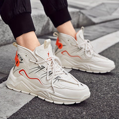Men's Vintage Basketball Shoes Non Slip Lace Up Sneakers