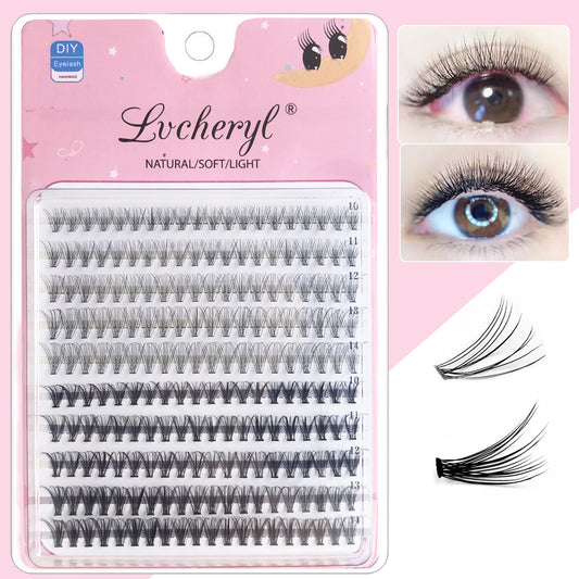 200Pcs 10D 20D Cluster Lashes D Curling Eyelash Extension