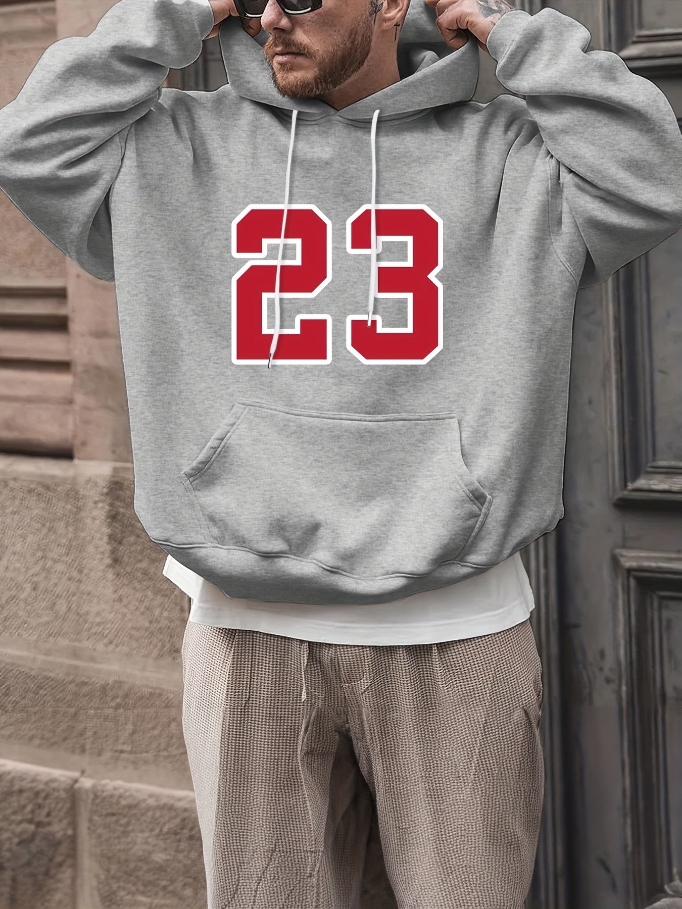 23 Print Hoodies For Men Graphic Hoodie With Kangaroo Pocket
