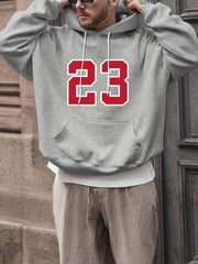 23 Print Hoodies For Men Graphic Hoodie With Kangaroo Pocket