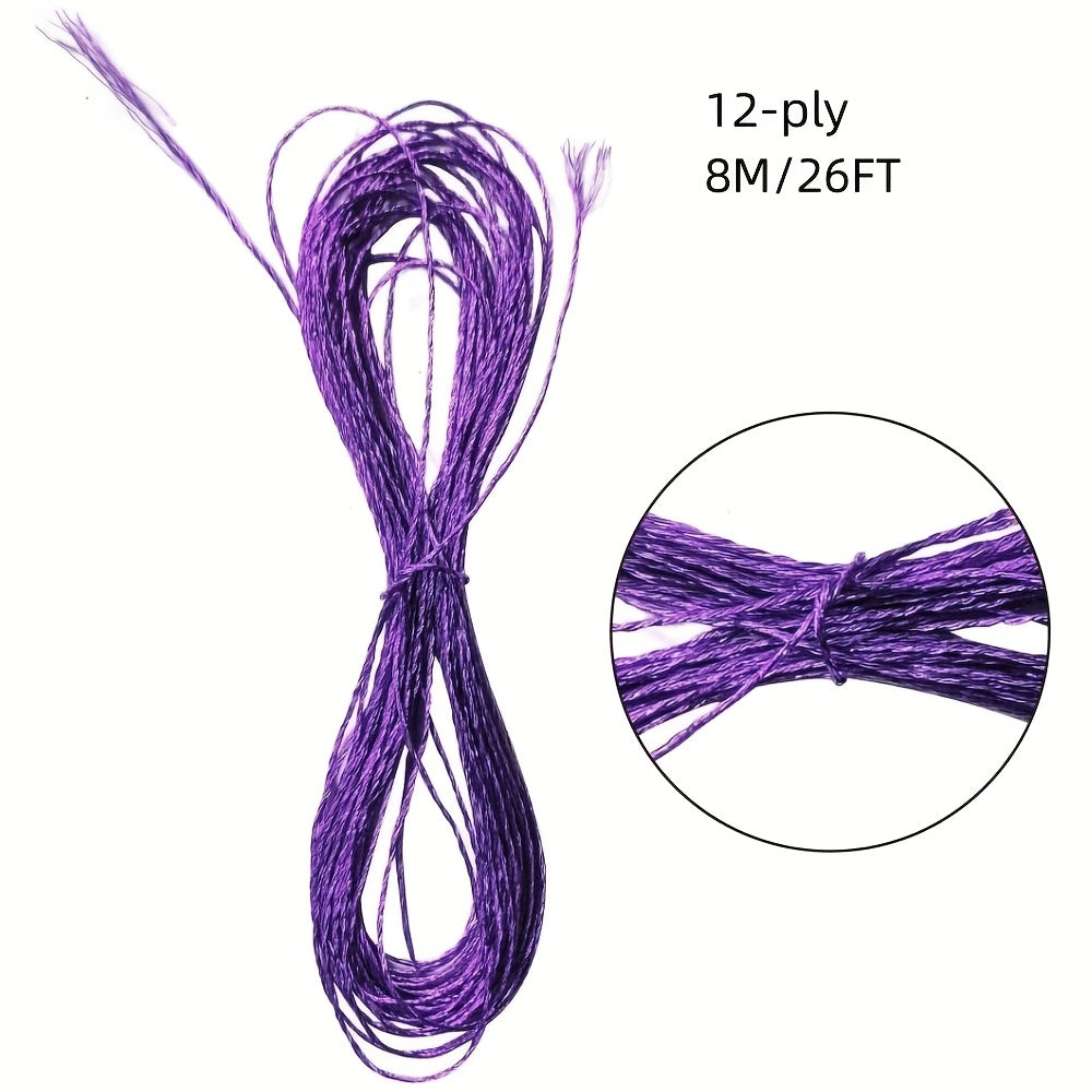 18 Metallic Embroidery Thread Cross Stitch Floss Decorative Sewing 9 Colors