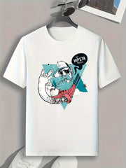 Cartoon Print Men's Graphic T shirt Casual Comfy Tees For Summer Mens Clothing