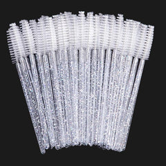 50Pcs Disposable Crystal Eyelashes Brush Comb